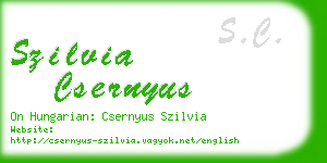 szilvia csernyus business card